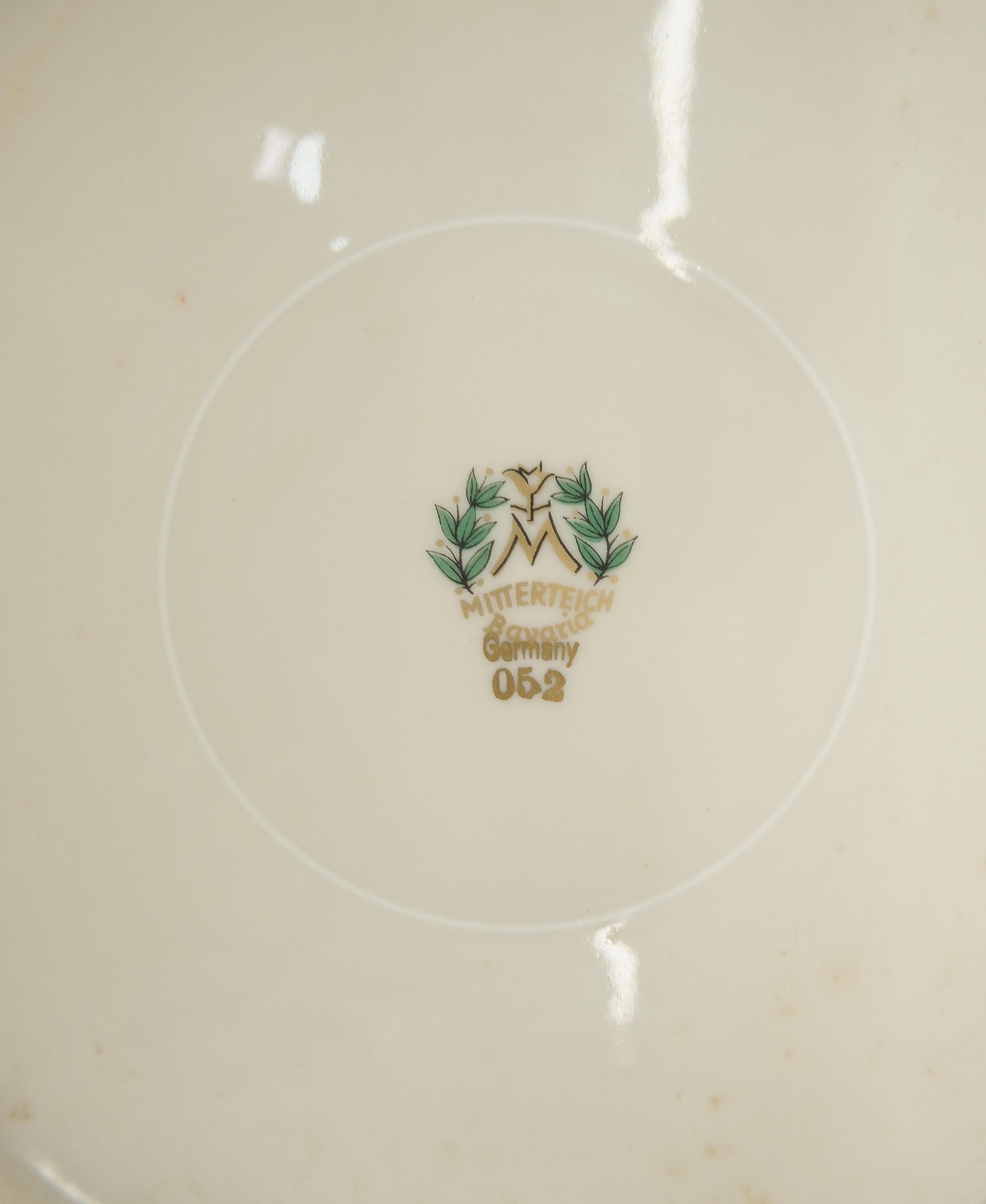 EstablishedLines Gold Gilt Gesso Frame German Decorated Wall Plaque Plate c1920s