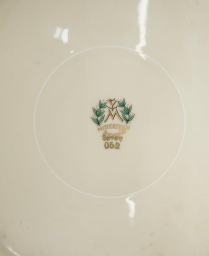 EstablishedLines Gold Gilt Gesso Frame German Decorated Wall Plaque Plate c1920s