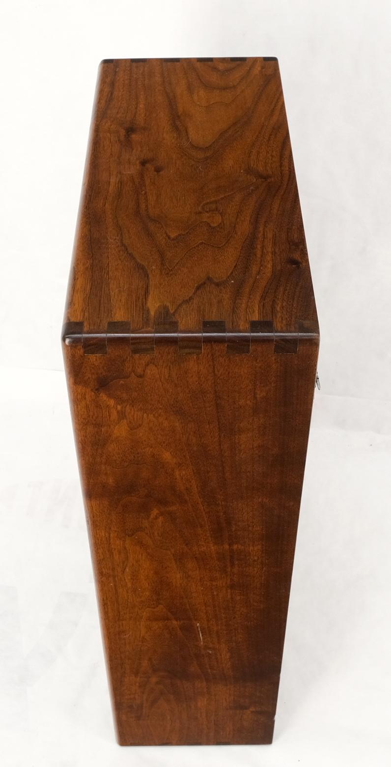 EstablishedLines Solid Walnut Dovetailed Construction Design Glass Door Custom Hanging Cabinet