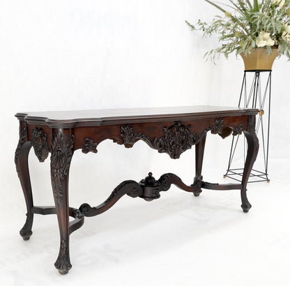 EstablishedLines Carved Mahogany Regency Style Console Sofa Hall Table Mint!