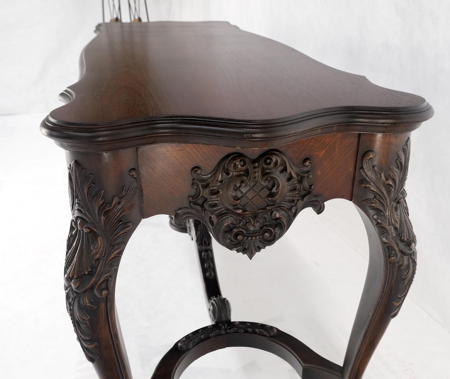 EstablishedLines Carved Mahogany Regency Style Console Sofa Hall Table Mint!