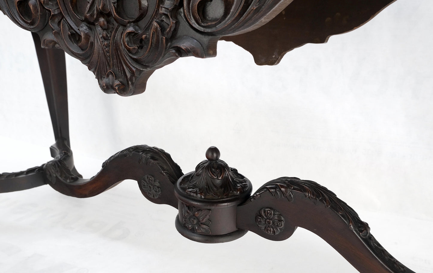 EstablishedLines Carved Mahogany Regency Style Console Sofa Hall Table Mint!