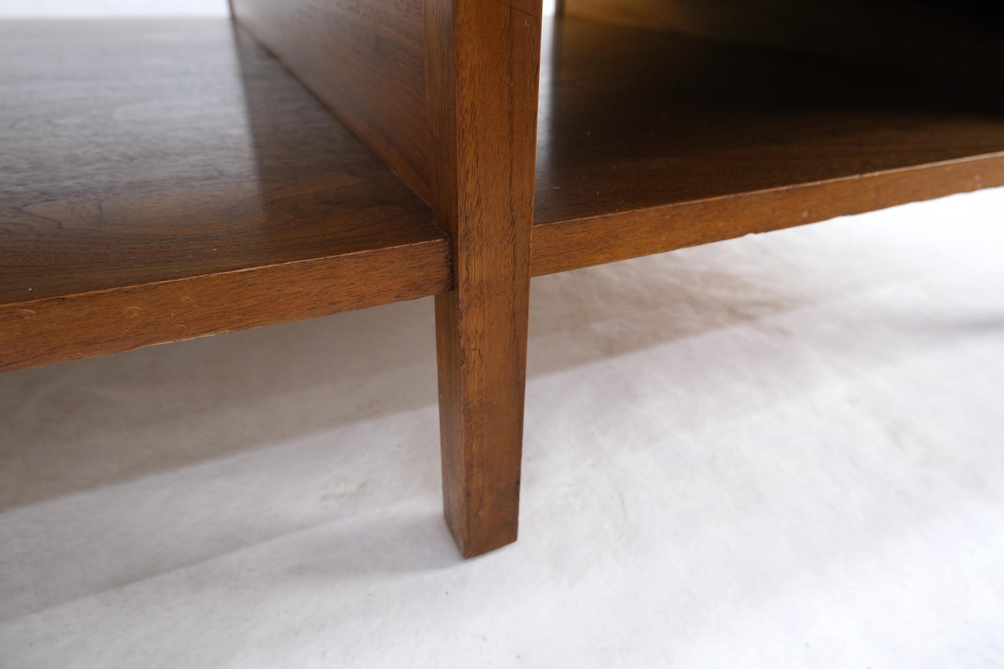 EstablishedLines Large Rectangle Walnut One Drawer Paul McCobb Coffee Table for Calvin 1960s Mint