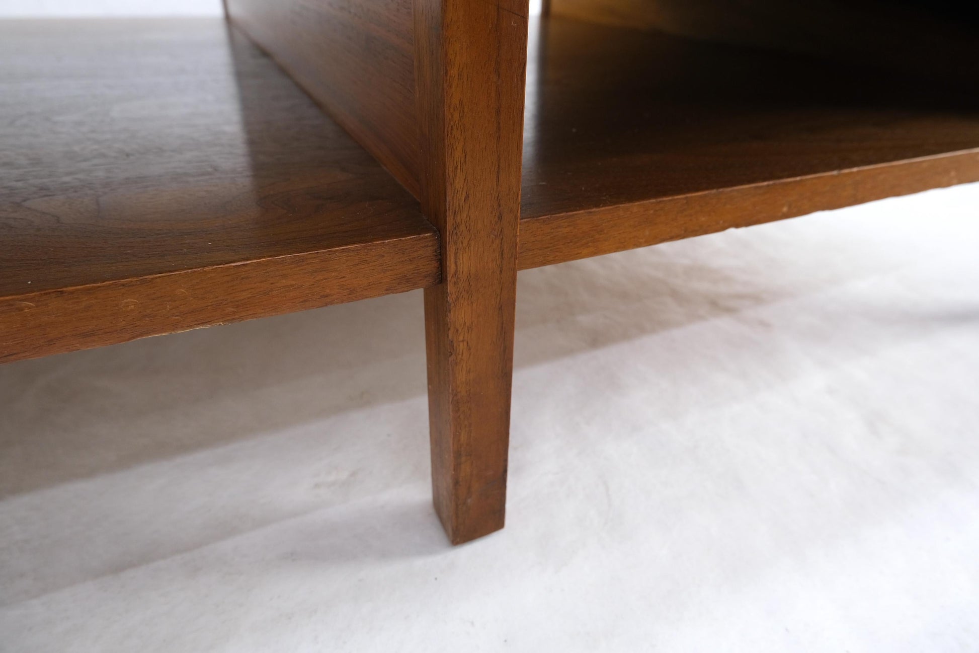 EstablishedLines Large Rectangle Walnut One Drawer Paul McCobb Coffee Table for Calvin 1960s Mint