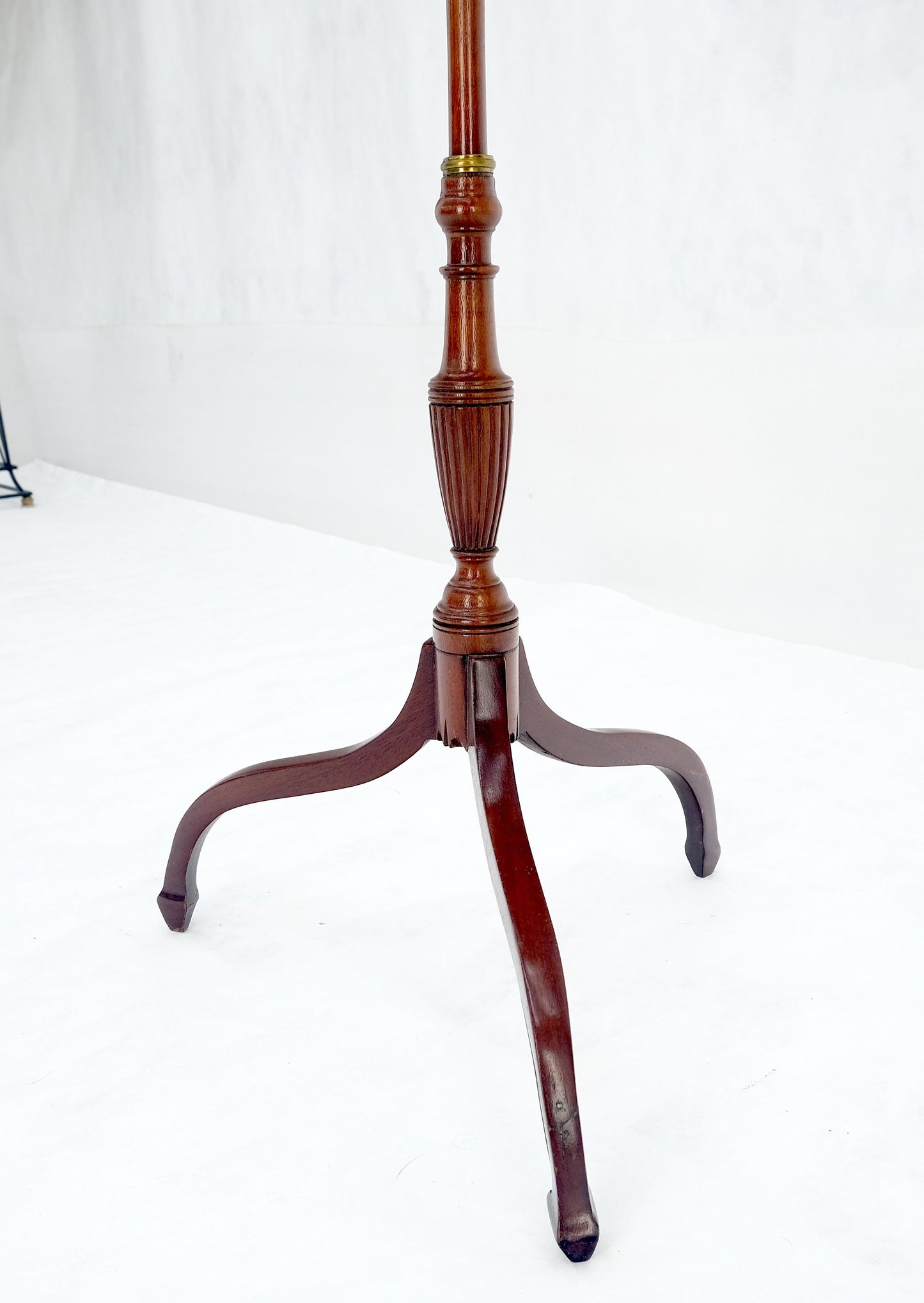 EstablishedLines Antique 19th Century Victorian Shield Shape Elegant Tripod Base Fire Screen MINT