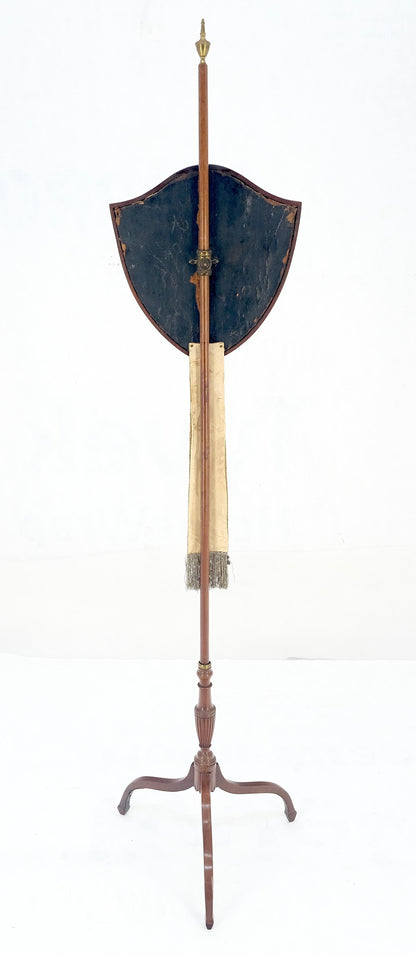 EstablishedLines Antique 19th Century Victorian Shield Shape Elegant Tripod Base Fire Screen MINT