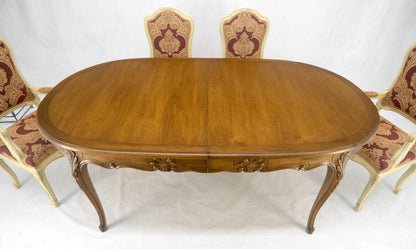 EstablishedLines 8 Carved Dining Chairs Walnut Table 3x18" Leaves Overall 132" Long Dining Set