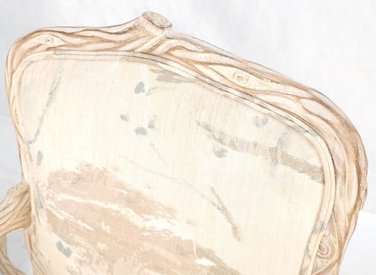 EstablishedLines Faux Carved Twig Wood & Eye Theme Arm Lounge Fireside Arm Chairs White Wash MINT
