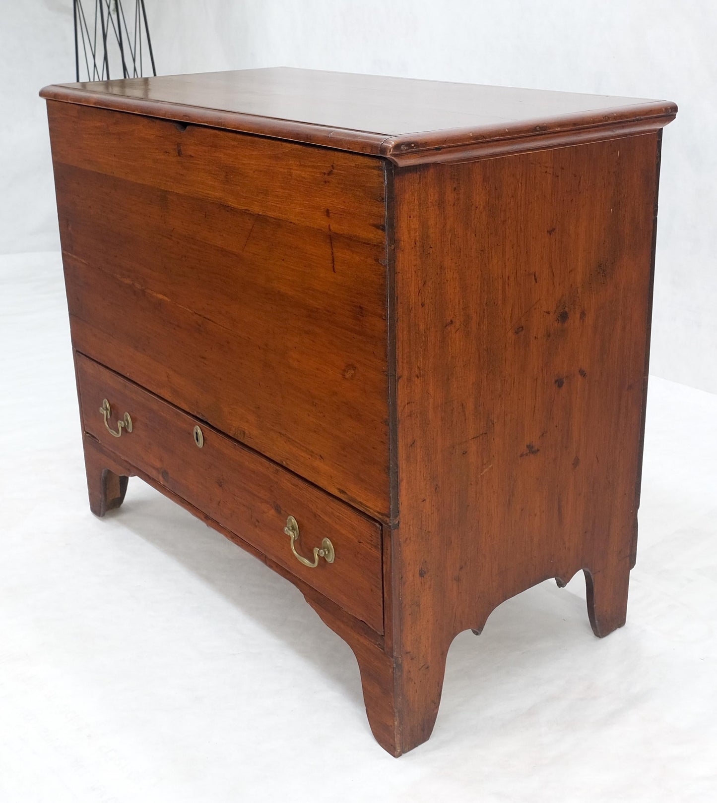 Solid Cherry Bottom Dovetails Drawer Brass Hardware Hope Chest Cabinet Patina