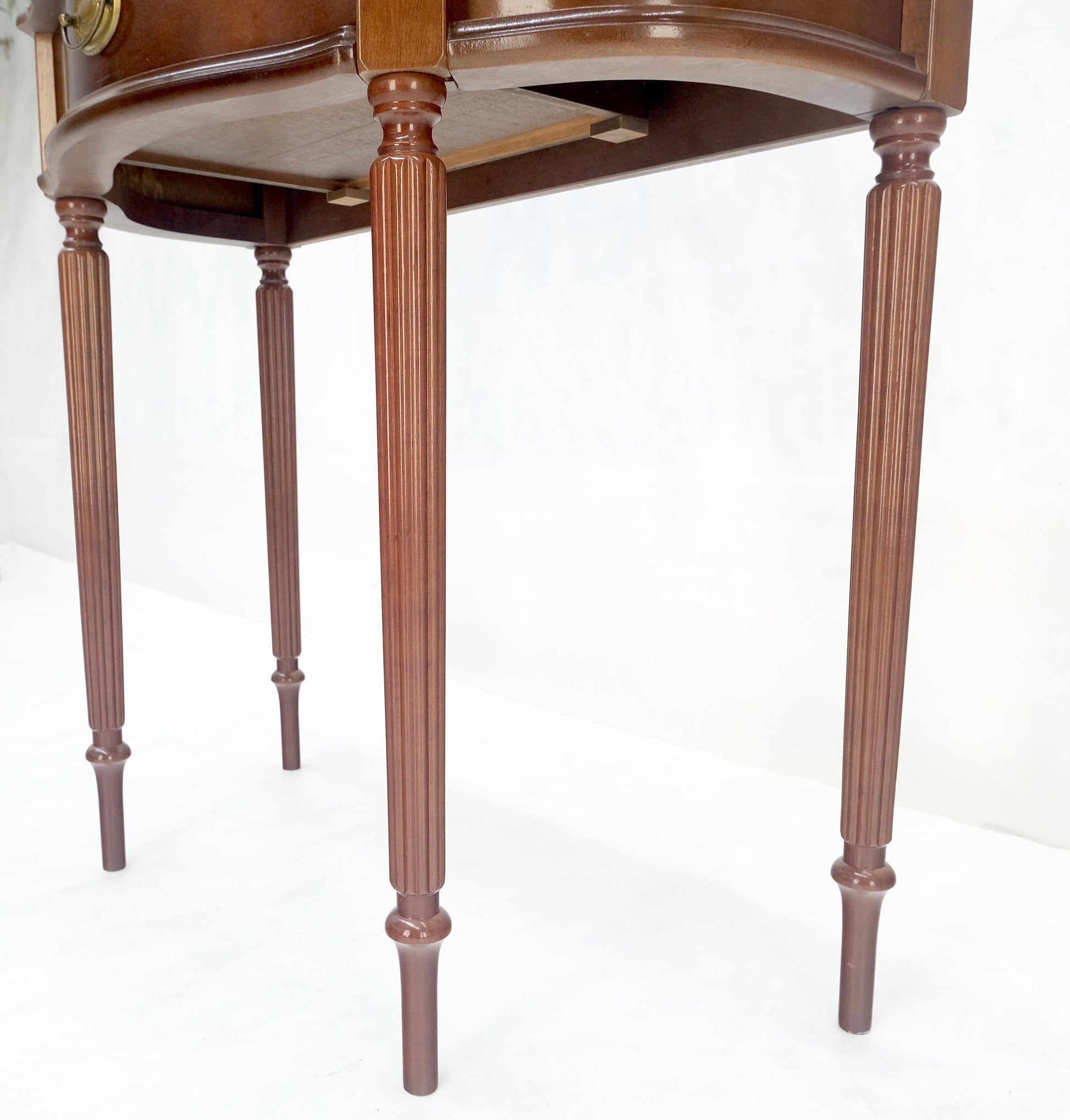 EstablishedLines Demi Lune One Drawer Mahogany Console Entry Hall Table MINT