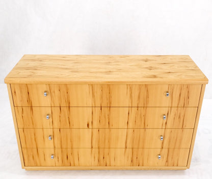 EstablishedLines Mid Century Solid Wood Blonde Pecan Veneered 4 Drawers Dresser by Founders MINT!