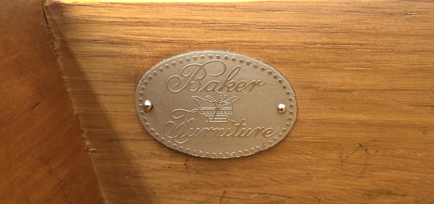 EstablishedLines Baker Mahogany Banded Top Hepplewhite Brass Castors Tapered Legs Sideboard MINT