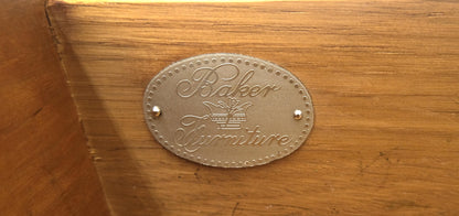 EstablishedLines Baker Mahogany Banded Top Hepplewhite Brass Castors Tapered Legs Sideboard MINT