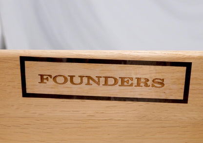 EstablishedLines Mid Century Solid Wood Blonde Pecan Veneered 4 Drawers Dresser by Founders MINT!