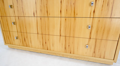 EstablishedLines Mid Century Solid Wood Blonde Pecan Veneered 4 Drawers Dresser by Founders MINT!