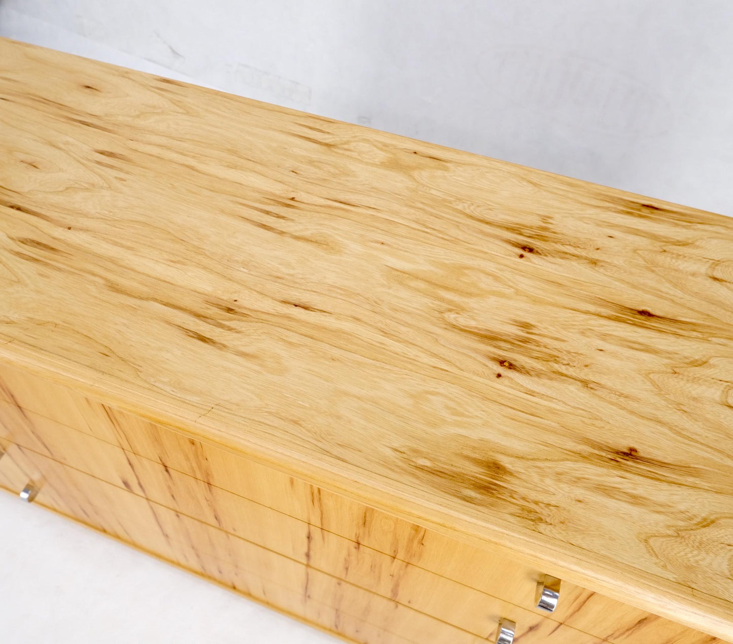 EstablishedLines Mid Century Solid Wood Blonde Pecan Veneered 4 Drawers Dresser by Founders MINT!