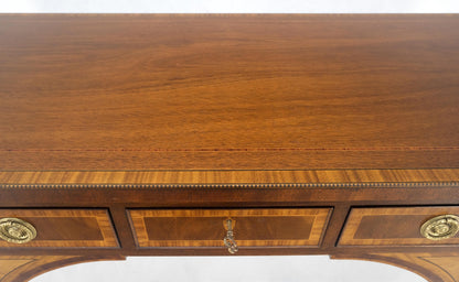 EstablishedLines Baker Mahogany Banded Top Hepplewhite Brass Castors Tapered Legs Sideboard MINT