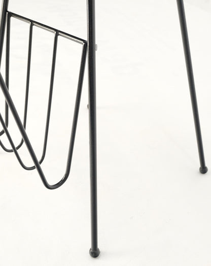 EstablishedLines Mid-Century Modern Ceramic Ashtray on Wire Legs Magazine Rack Stand