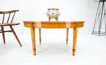 EstablishedLines Oval Light Burl Wood Banded Inlayed Federal Style Center Coffee Table MINT!