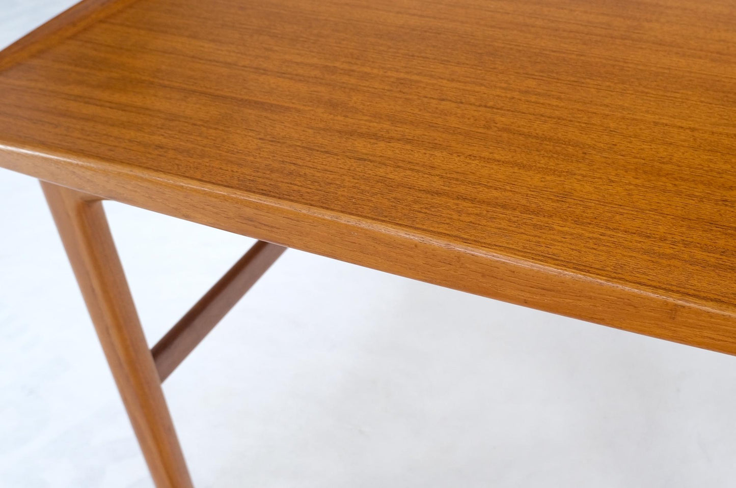 EstablishedLines Danish Mid-Century Modern Teak Square Rolled Edges Coffee Table MINT!