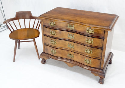 EstablishedLines Light Mahogany Ball & Claw Feet Brass Hardware 4 Drawers Bachelor Chest Dresser