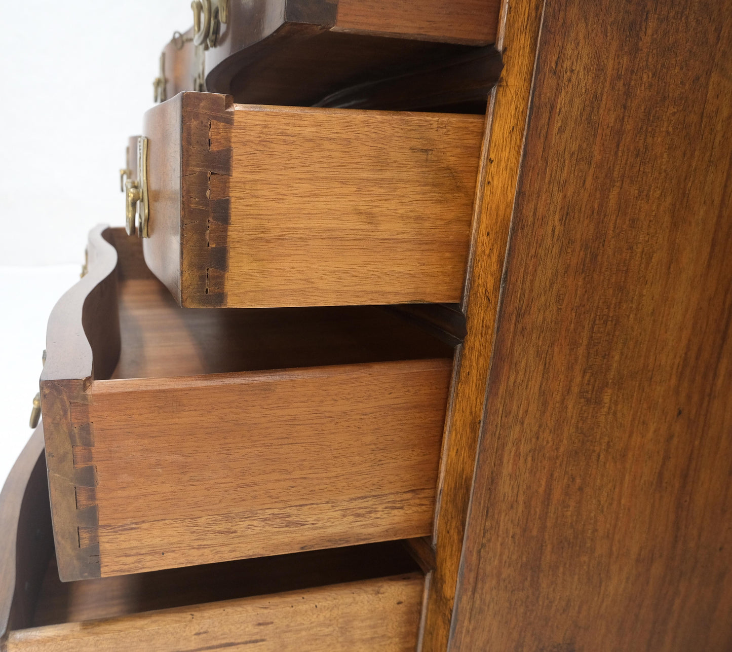 EstablishedLines Light Mahogany Ball & Claw Feet Brass Hardware 4 Drawers Bachelor Chest Dresser