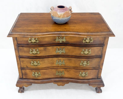 EstablishedLines Light Mahogany Ball & Claw Feet Brass Hardware 4 Drawers Bachelor Chest Dresser