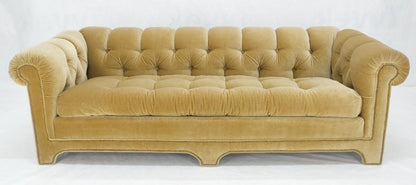 EstablishedLines Mid Century Tufted Chesterfield Gold Mohair Albert Hugo Cloud Shape Sofa MINT!