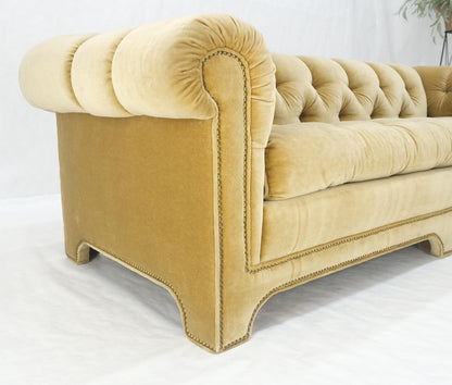 EstablishedLines Mid Century Tufted Chesterfield Gold Mohair Albert Hugo Cloud Shape Sofa MINT!