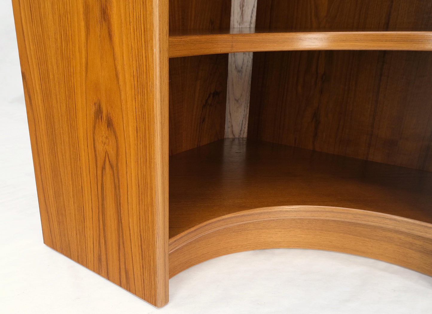 Danish Mid-Century Modern Corner Teak Bookcase Shelving Unit Etagere Mint!