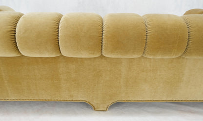 EstablishedLines Mid Century Tufted Chesterfield Gold Mohair Albert Hugo Cloud Shape Sofa MINT!