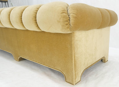 EstablishedLines Mid Century Tufted Chesterfield Gold Mohair Albert Hugo Cloud Shape Sofa MINT!