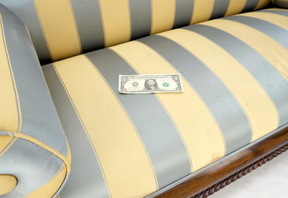 EstablishedLines Mint Condition Empire Sofa Sette Loveseat Couch Fine Carved Details Lions Feet