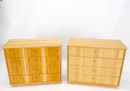 EstablishedLines Pair of Founders Blond Pecan Bachelor Chests Dressers Large Night Stands Mint
