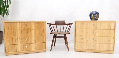EstablishedLines Pair of Founders Blond Pecan Bachelor Chests Dressers Large Night Stands Mint