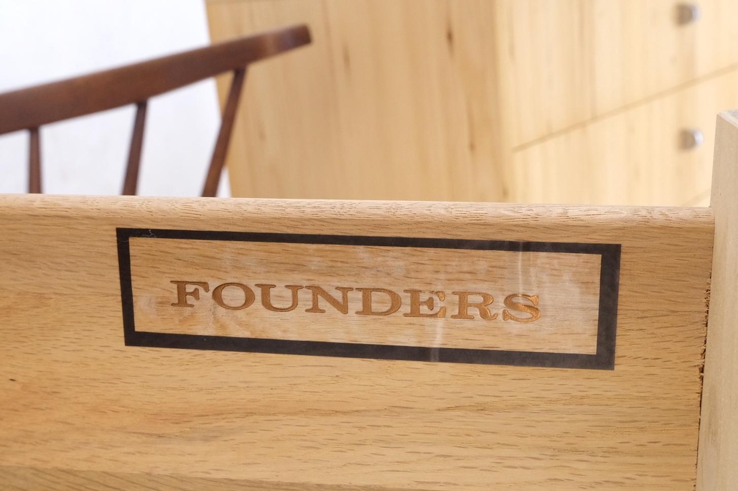 EstablishedLines Pair of Founders Blond Pecan Bachelor Chests Dressers Large Night Stands Mint