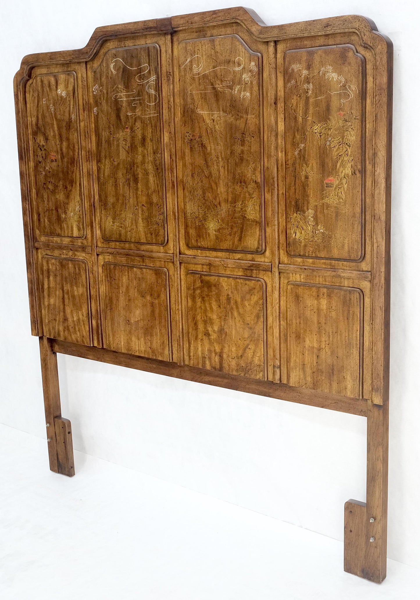 EstablishedLines American of Martinsville Painted Decorated Queen Size 68" Tall Headboard Bed MNT