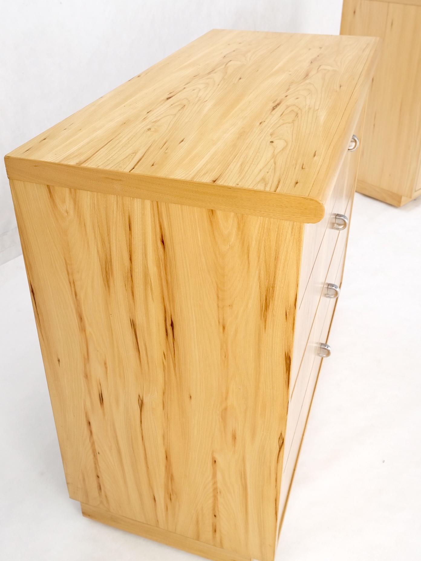 EstablishedLines Pair of Founders Blond Pecan Bachelor Chests Dressers Large Night Stands Mint