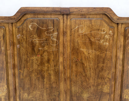 EstablishedLines American of Martinsville Painted Decorated Queen Size 68" Tall Headboard Bed MNT