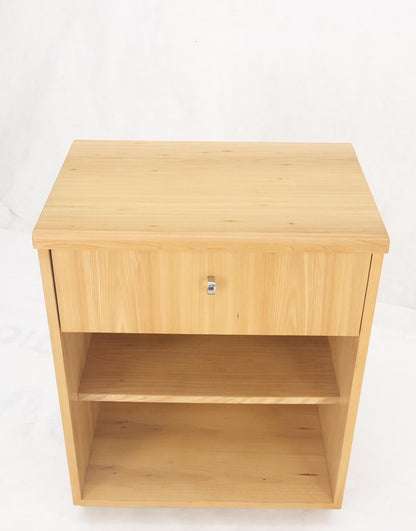 EstablishedLines Mid-Century Modern Blonde Pecan Night Stand End Side Table Dovetail Joints Mint