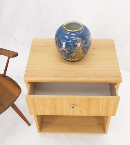 EstablishedLines Mid-Century Modern Blonde Pecan Night Stand End Side Table Dovetail Joints Mint