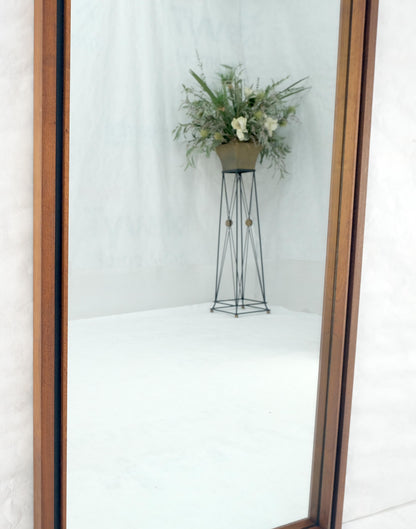 EstablishedLines Mid Century Modern c1970s Oiled Walnut 25x46 Rectangle Wall Mirror Mint