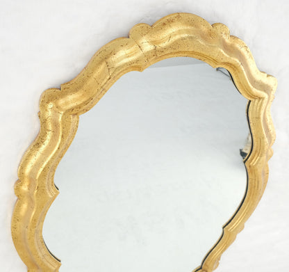 EstablishedLines La Barge Large 33x48 Shield Shape Gold Leaf Gilt Wall Mirror MINT