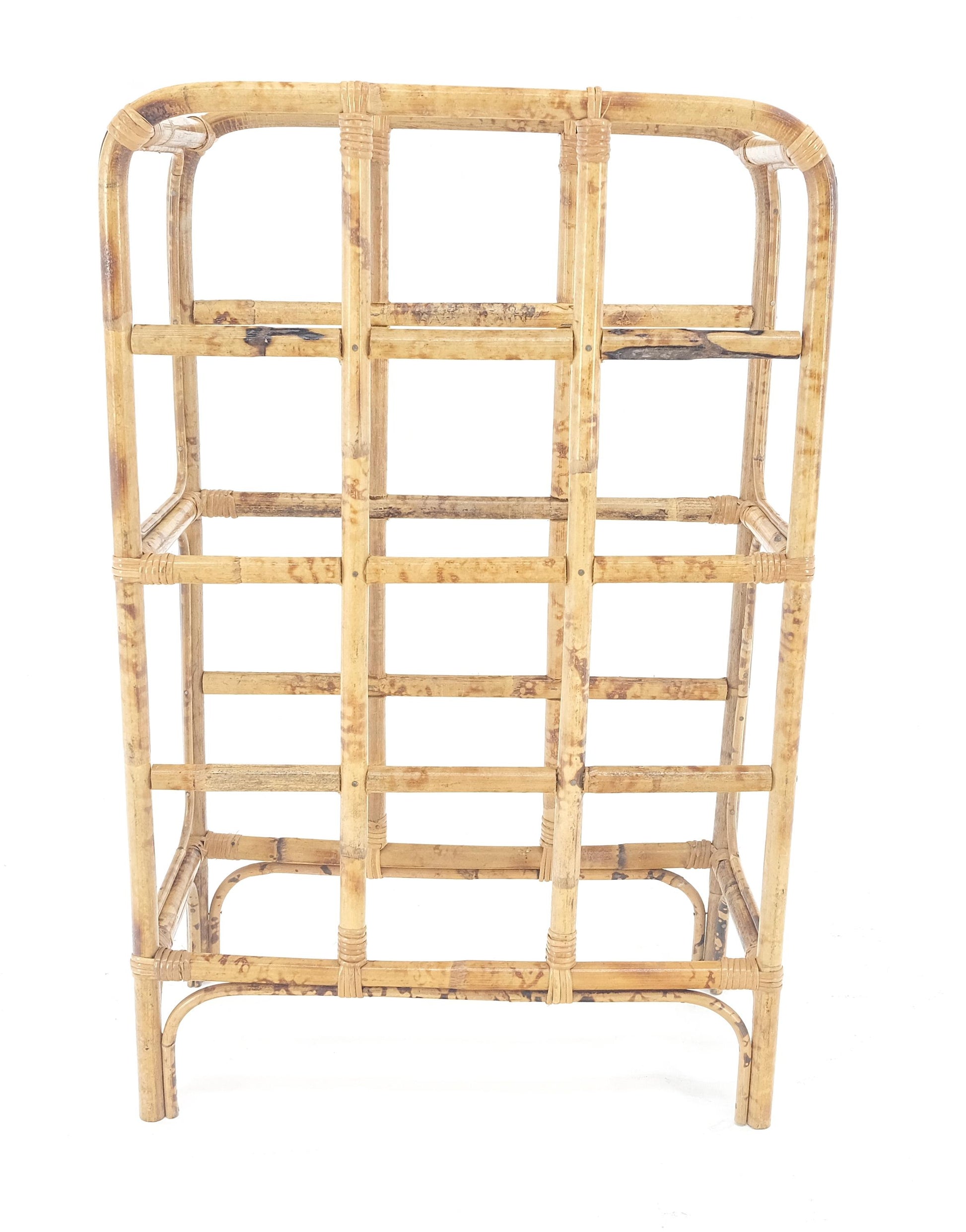 EstablishedLines Very Fine Vintage Burnt Bamboo c1970s Wine Rack MINT