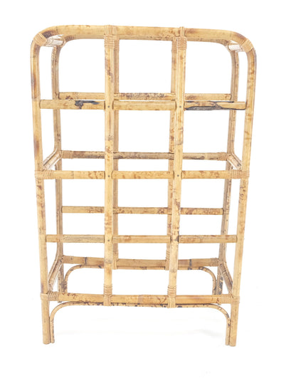 EstablishedLines Very Fine Vintage Burnt Bamboo c1970s Wine Rack MINT