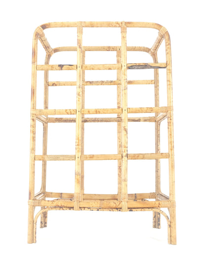 EstablishedLines Very Fine Vintage Burnt Bamboo c1970s Wine Rack MINT
