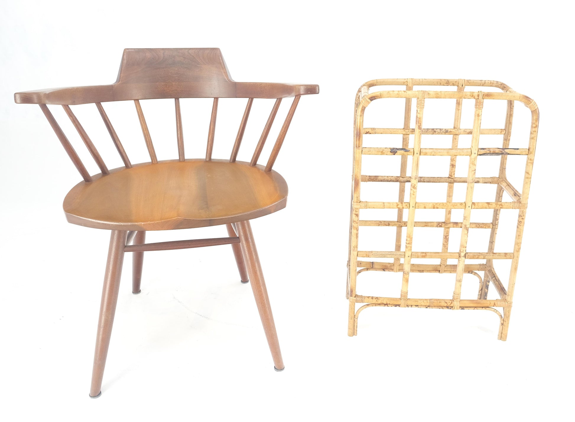 EstablishedLines Very Fine Vintage Burnt Bamboo c1970s Wine Rack MINT