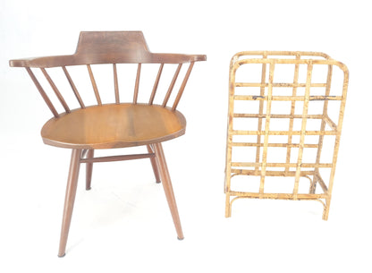 EstablishedLines Very Fine Vintage Burnt Bamboo c1970s Wine Rack MINT