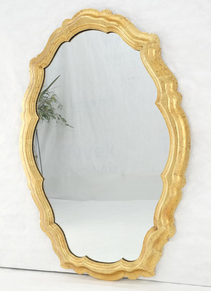 EstablishedLines La Barge Large 33x48 Shield Shape Gold Leaf Gilt Wall Mirror MINT