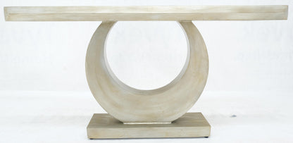 EstablishedLines Large 37"h Silvered Patinated Lacquered Welded Steel Heavy Console Table MINT